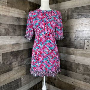 NWT RIXO Designer Floral Puff Sleeves Dress